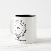 Hoeveel programmeurs nemen het om een licht te ver tweekleurige koffiemok (Voorkant links)