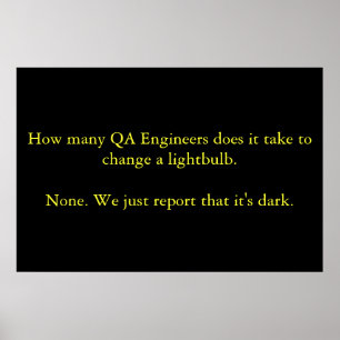 Hoeveel QA-technici hebben nodig om te veranderen. Poster