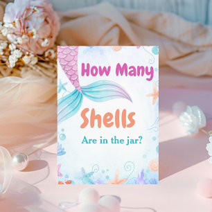 Hoeveel Shel zijn er in de pot Baby shower Game te Reclamebord Met Voetstuk