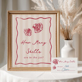 "Hoeveel Shells" Vrijgezellenfeest Spelbord Poster