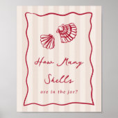 "Hoeveel Shells" Vrijgezellenfeest Spelbord Poster (Voorkant)