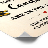 Hoeveel Snoep brandweerman Baby shower Poster (Hoek)