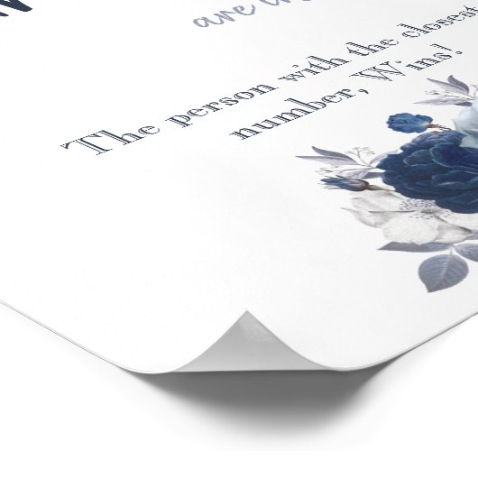 Hoeveel snoepjes Bruidsdouche Spel Bord Poster (Hoek)