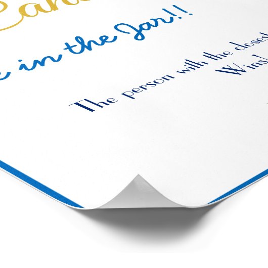 Hoeveel snoepjes Bruidsfeest Spel Bord Poster (Hoek)