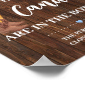 Hoeveel Snoepjes Cowboy Baby shower Game Sign Poster (Hoek)