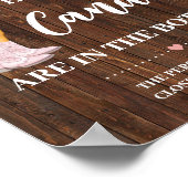 Hoeveel Snoepjes Cowgirl Baby shower Game Sign. Poster (Hoek)