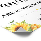 Hoeveel Snoepjes die Baby shower-zonnebloemen spel Poster (Hoek)