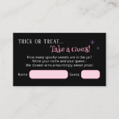 Hoeveel Snoepjes Halloween Baby shower Game Informatiekaartje (Voorkant)