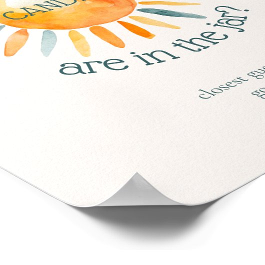 Hoeveel Snoepjes hier komt het Baby shower van de  Poster (Hoek)