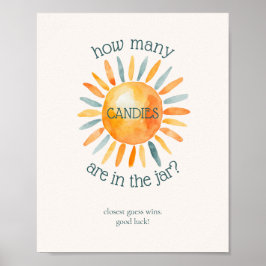 Hoeveel Snoepjes hier komt het Baby shower van de Poster