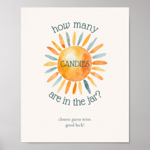Hoeveel Snoepjes hier komt het Baby shower van de Poster