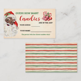 Hoeveel Snoepjes Santa Christmas Game Kaart Plaatskaartje