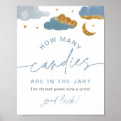 Hoeveel Snoepjes Twinkle Little Star Baby shower P Poster (Voorkant)