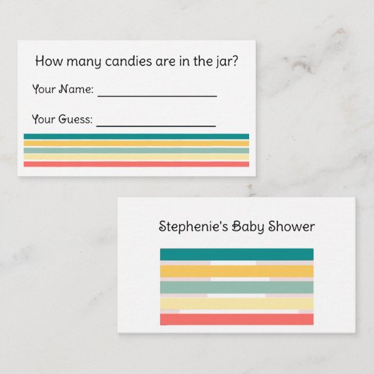 Hoeveel Snoepjes zijn er in de pot? Kaart behuizin (Voorkant / Achterkant)