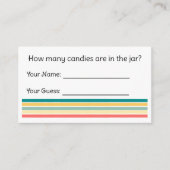 Hoeveel Snoepjes zijn er in de pot? Kaart behuizin (Voorkant)