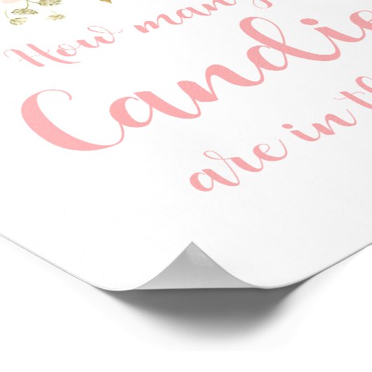 Hoeveel Snoepjes zijn er in het Jar Sign Poster (Hoek)