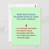 Hoeveel spelers om een Spel te gieten Briefkaart (Voorkant / Achterkant)