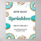 Hoeveel SPrinkles In de Jar Baby shower Game Poster (Voorkant)