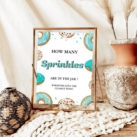 Hoeveel SPrinkles In de Jar Baby shower Game Poster