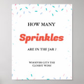Hoeveel SPrinkles In de Jar Baby shower Game Poster (Voorkant)