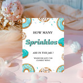 Hoeveel SPrinkles In de Jar Baby shower Game Reclamebord Met Voetstuk
