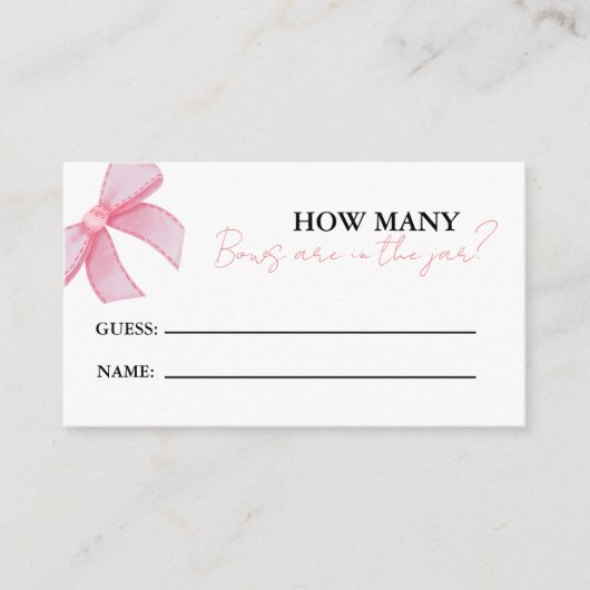 Hoeveel strikken zijn er in het jar vrijgezellenfe informatiekaartje (Voorkant)