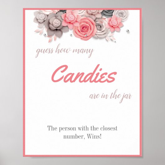 Hoeveel stuks bruidsshowerspel bord poster (Voorkant)