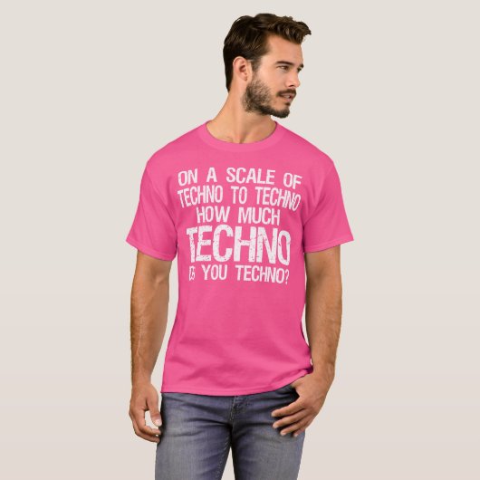 Hoeveel techno heb je techno - EDM T-shirt (Voorkant volledig)