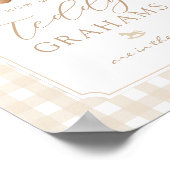 Hoeveel teddy grahams Geslacht neutraal Gingham Poster (Hoek)