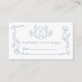 Hoeveel teddyberen Toile  lijst Informatiekaartje (Voorkant)