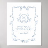 Hoeveel teddyberen Toile  lijst Poster (Voorkant)