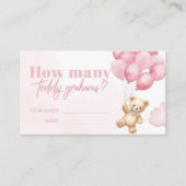 Hoeveel teddygram zit er in het potje roze? informatiekaartje (Voorkant)