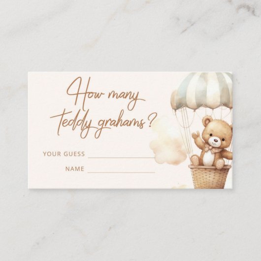 Hoeveel teddygrammen zitten er in de pot boho? informatiekaartje (Voorkant)