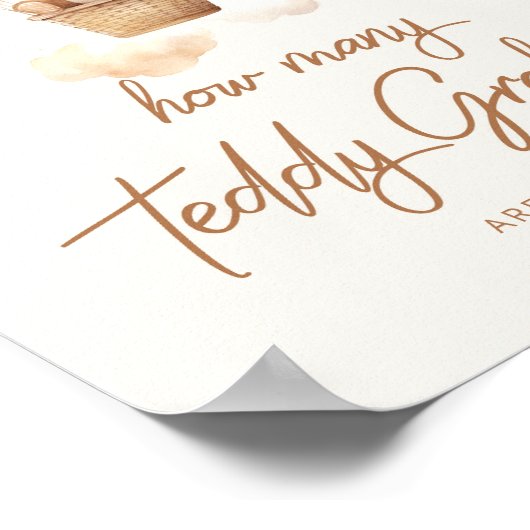 Hoeveel teddygrammen zitten er in de pot? poster (Hoek)