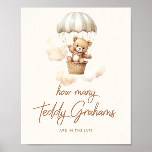 Hoeveel teddygrammen zitten er in de pot? poster (Voorkant)