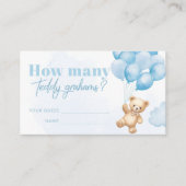 Hoeveel teddygrammen zitten er in het potje blauw informatiekaartje (Voorkant)