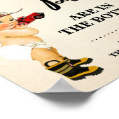 Hoeveel veiligheidspins brandweerman Baby shower Poster (Hoek)