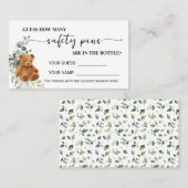 Hoeveel Veiligheidsspelden Beren Groene Baby Spelk Plaatskaartje (Voorkant / Achterkant)