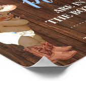 Hoeveel veiligheidsspelden Een Cowboy Shower Teken Poster (Hoek)