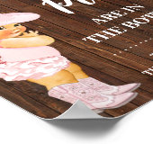 Hoeveel veiligheidsspelden Roze Baby shower Poster (Hoek)