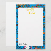 Hoeveel verschillende vissen kun je zien? briefpapier (Voorkant / Achterkant)