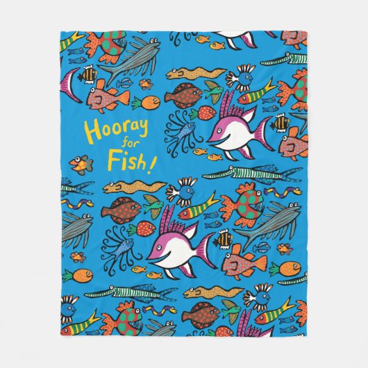 Hoeveel verschillende vissen kun je zien? fleece deken (Voorkant)