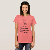 Hoeveel vingers hou ik vast? t-shirt (Voorkant volledig)