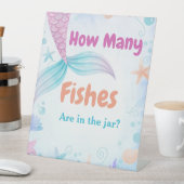 Hoeveel vissen zitten er in het potje Baby shower  Reclamebord Met Voetstuk (Insitu)