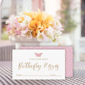 Hoeveel vlinder kisses Baby shower spel Kaart