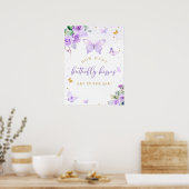 Hoeveel vlinder kisses Baby shower spel Poster (Keuken)