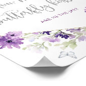 Hoeveel vlinderkussen baby shower poster (Hoek)