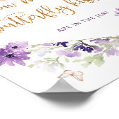 Hoeveel vlinderkussen voor baby shower poster (Hoek)