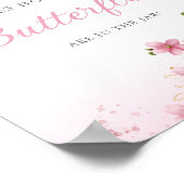Hoeveel vlinders in het Gar baby shower Poster (Hoek)
