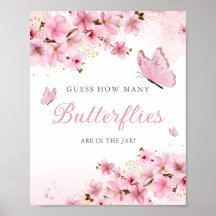 Hoeveel vlinders in het Gar baby shower